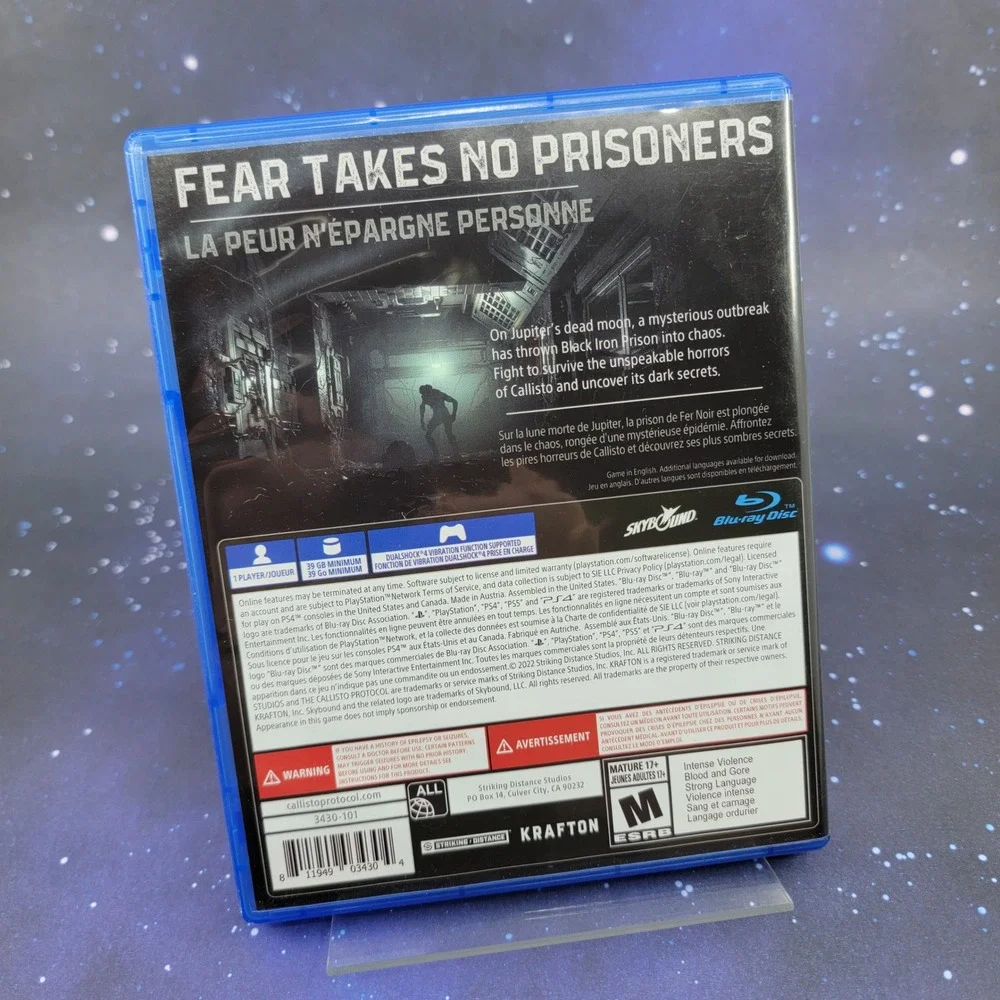 The Callisto Protocol Day One Edition Sony PS4 PlayStation 4 Horror Action Game